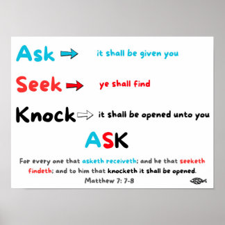 Affiche Ask Seek Knock