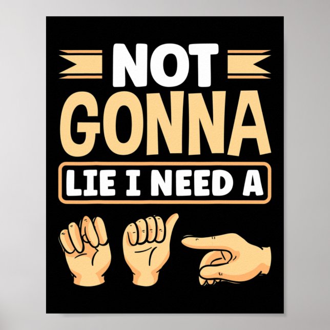 Affiche ASL Alphabet American Sing Langue ASL Enseignant I (Devant)