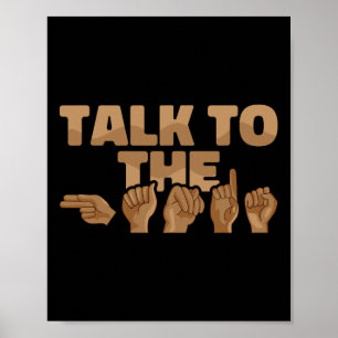 Affiche ASL American Sign Language Parlez aux mains 1