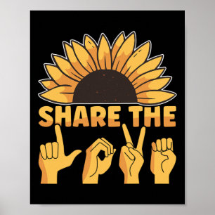 Affiche Asl American Sign Language Partager Les Love Award