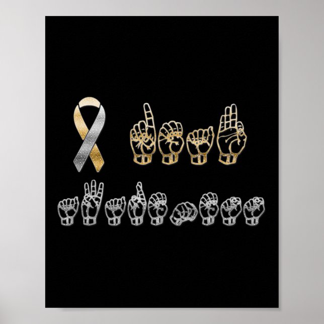 Affiche ASL American Sign Language Sensibilisation des sou (Devant)