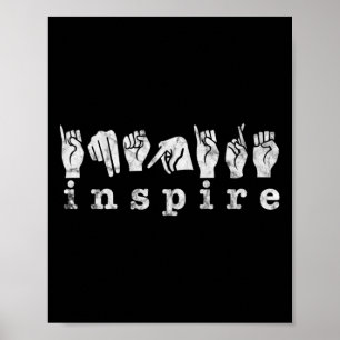 Affiche ASL Enseignant Langue des Signes Américaine Sensib