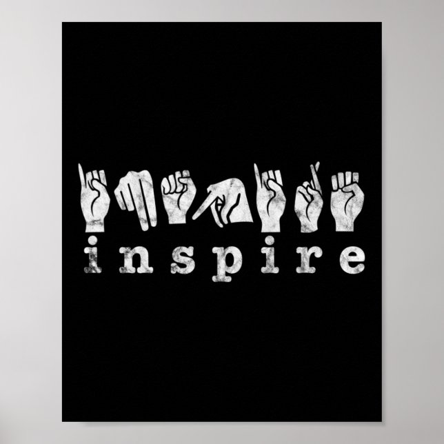 Affiche Asl Enseignant Langue des Signes Américaine Sensib (Devant)