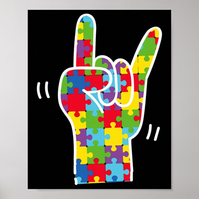 Affiche Asl Love Langue des signes Mois Asl (Devant)