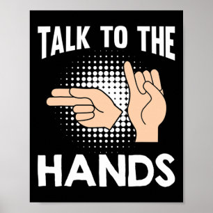 Affiche Asl Parler aux mains American Sign Language 1