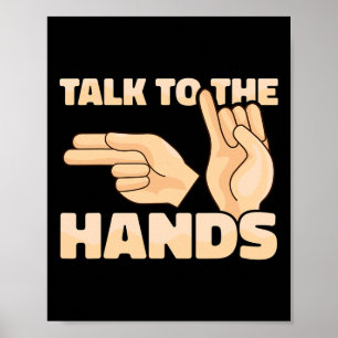 Affiche Asl Parler aux mains American Sign Language 2