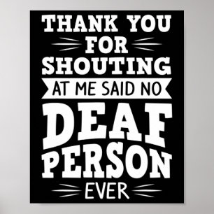 Affiche ASL Sensibilisation aux sourds Perte auditive et l