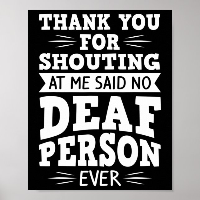 Affiche ASL Sensibilisation aux sourds Perte auditive et l (Devant)