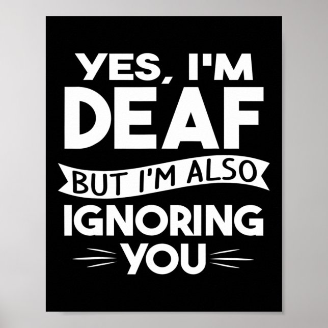 Affiche ASL Sensibilisation des sourds Perte auditive Cult (Devant)