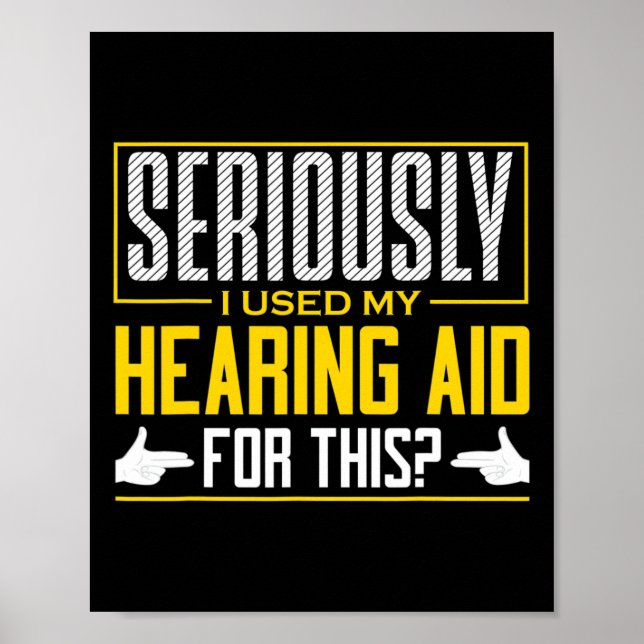 Affiche ASL Sérieusement auditive Aide Signale Langue Sour (Devant)