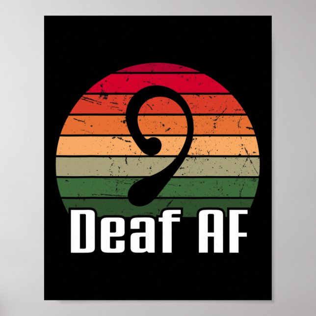 Affiche ASL Sourd AF Signal Langue Sourde Sensibilisation (Devant)