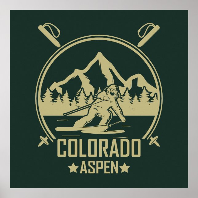 Affiche Aspen Colorado Ski (Devant)