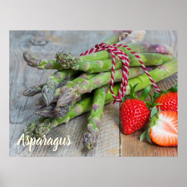 Affiche Asperges vertes aux fraises (Devant)