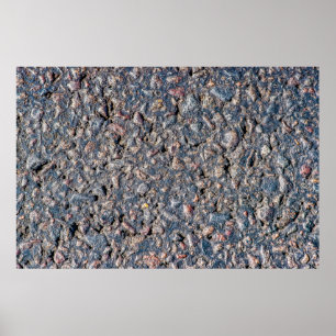Affiche Asphalte et texture de galets