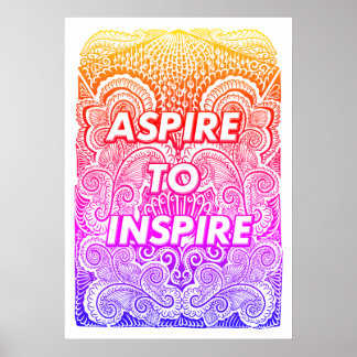 Affiche ASPIRE À INSPIRER - Devis de déclaration positive