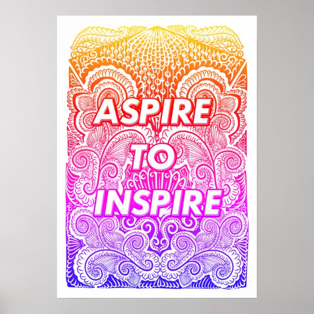 Affiche ASPIRE À INSPIRER - Devis de déclaration positive (Devant)