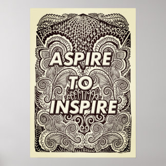 Affiche ASPIRE À INSPIRER - Devis de déclaration positive