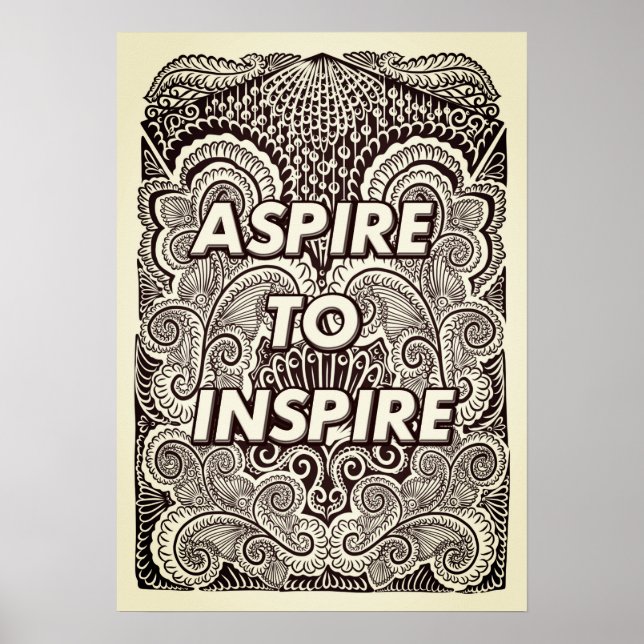Affiche ASPIRE À INSPIRER - Devis de déclaration positive (Devant)