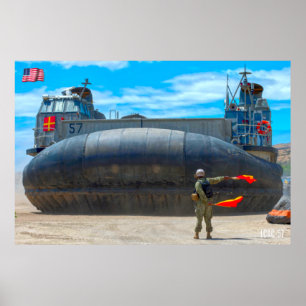 AFFICHE ASSAUT DE PLAGE - LCAC-57