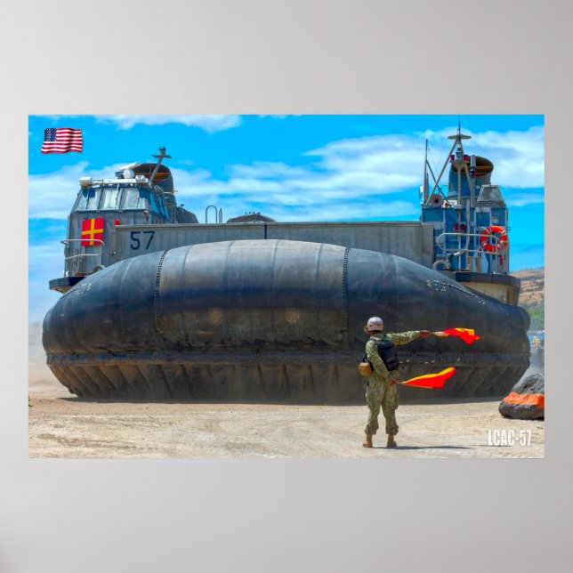 AFFICHE ASSAUT DE PLAGE - LCAC-57 (Devant)