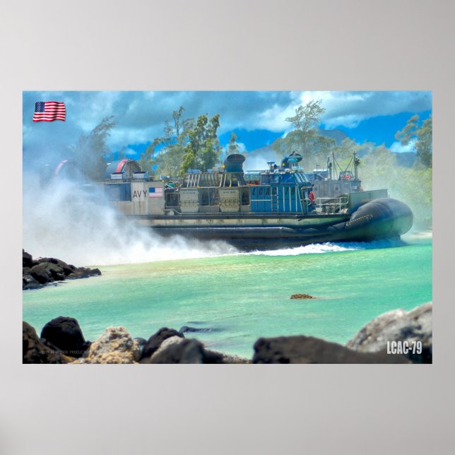 AFFICHE ASSAUT DE PLAGE - LCAC-79 (Devant)
