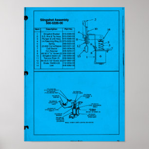 Affiche Assemblage de slingshot en pinball