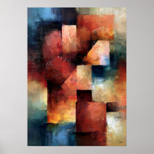 Affiche Assemblage Shibui Terracotta Art inspiré du Japon