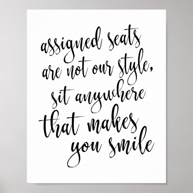 Affiche Asseyez-Vous N'Importe Où Qui Vous Fait Sourire 8x (Devant)