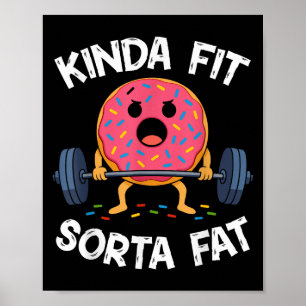 Affiche Assez en forme un peu gros - Drôle de gym donut ha