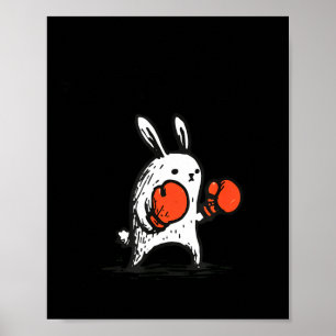 Affiche Assez grand pour les mollets lapin drôle de boxe l