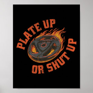 Affiche Assiette Vers Le Haut Ou Fermer - Gymnase D'Entraî