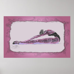 Affiche Assis Étirement Sur Les Jambes