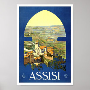 Affiche Assisi Italie Vintage