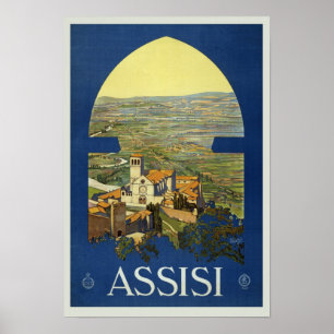 Affiche Assisi Pérouse Italie