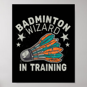 Affiche Assistant Badminton Dans L'Entraînement Navette Sp