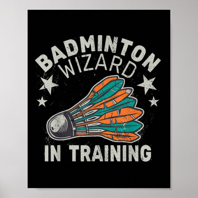 Affiche Assistant Badminton Dans L'Entraînement Navette Sp (Devant)