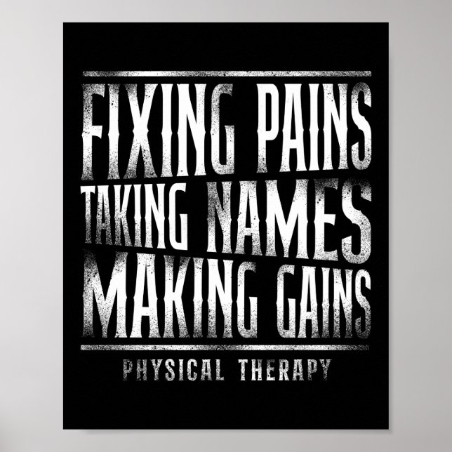 Affiche Assistant de physiothérapie Vintage (Devant)