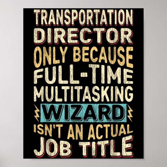 Affiche Assistant Multitâche du directeur de transport amu (Devant)