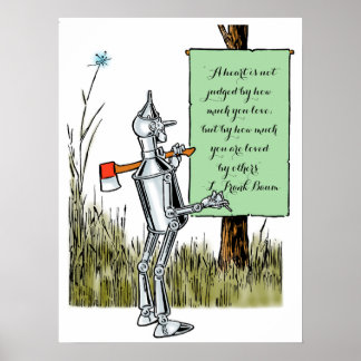 Affiche Assistant vintage de Oz, Tinman Lecture Signe