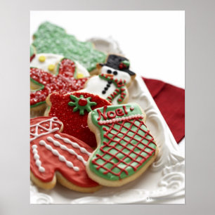 Affiche assortment of festive holiday cookies