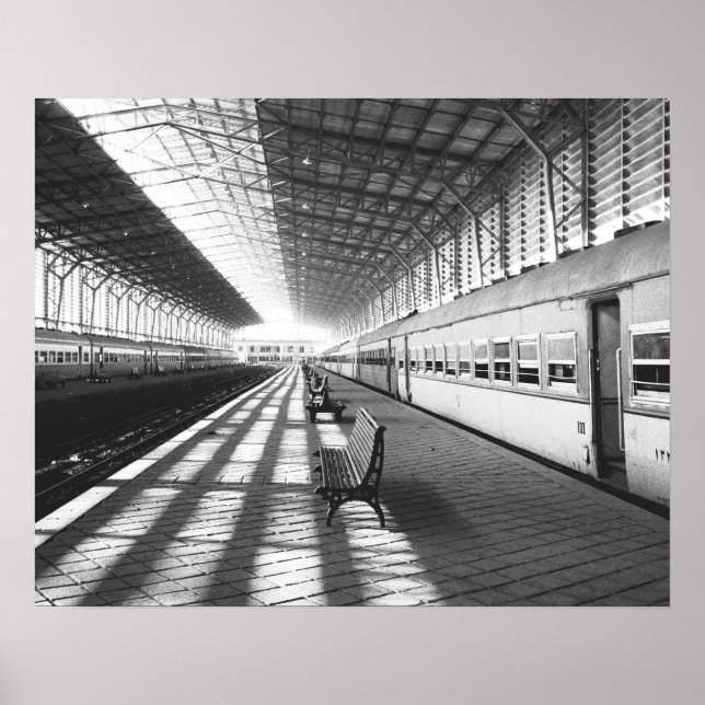 Affiche Assouan Égypte, Intérieur de la gare de la digue d (Devant)