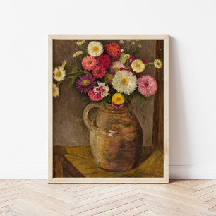 Affiche Asters et Zinnias   Tadeusz Makowski