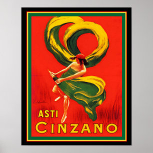 Affiche Asti Cinzano par Cappiello 16 x 20