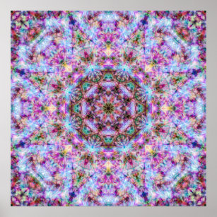 Affiche Astrid - Pastel Pink & Purple Psychedelic Mandala