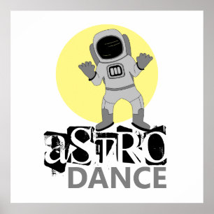 Affiche Astro Dance, astronaute