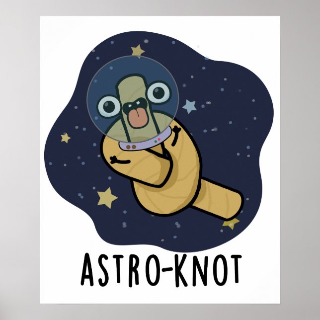 Affiche Astro-noeud Funny Astronaut Pun (Devant)