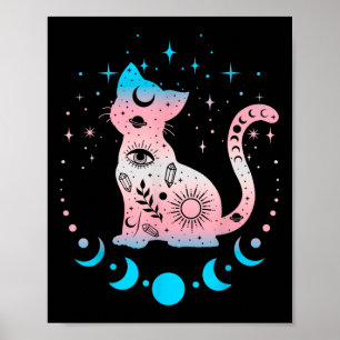 Affiche Astrologie Transgenre Chat Céleste Lgbt Pride Tra