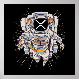 Affiche Astronaut à ripple - Crypto Xrp