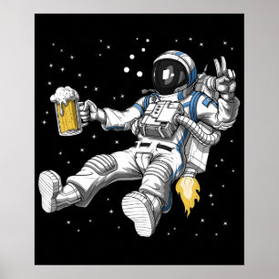 Affiche Astronaut Beer Party