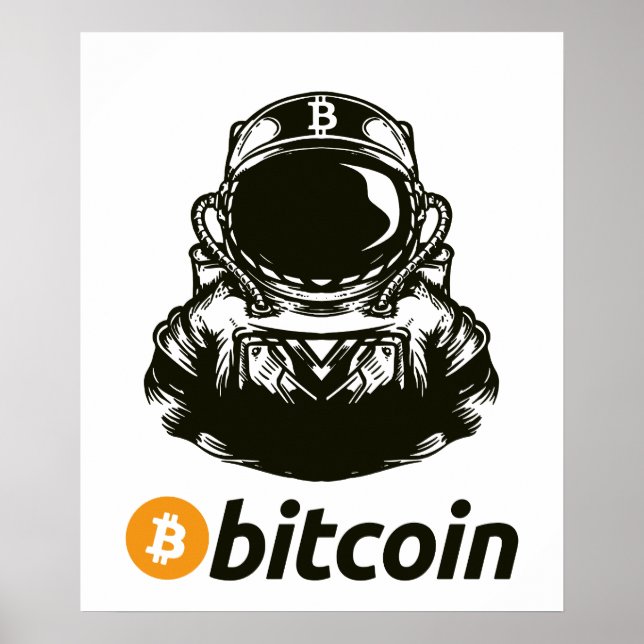 Affiche Astronaut BITCOIN-Crypto (Devant)